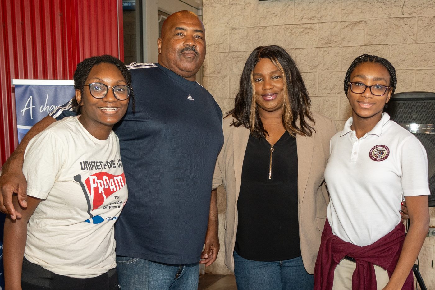 Karen Reeder with community members at a campaign event